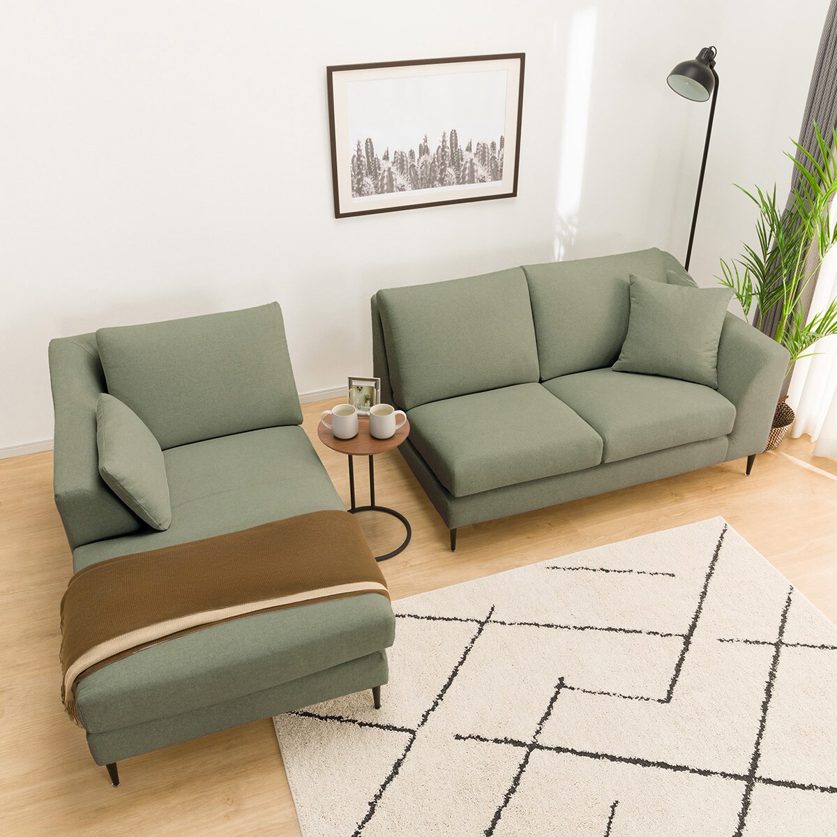 ニトリ　カウチソファー　シングルソファー カウチソファ 布張りタイプ (KK026 LC GY) | ニトリネット【公式