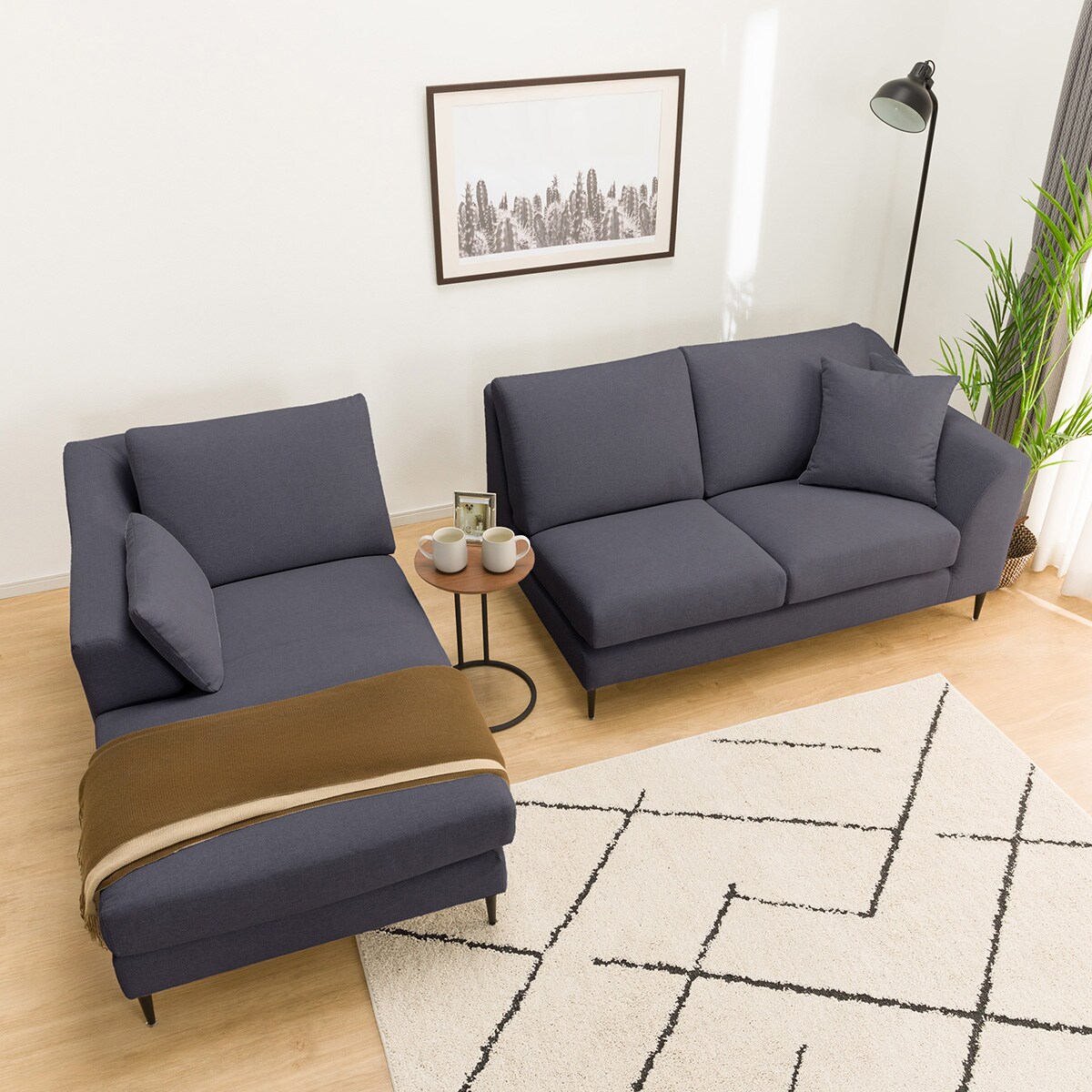 カウチソファ 布張りタイプ (Nポケット BS15 RC AQ-DBL