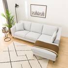 傷・汚れに強い カウチソファ 布張りタイプ (Nポケット BS15 Nシールド 左カウチ LGY) 2枚目画像