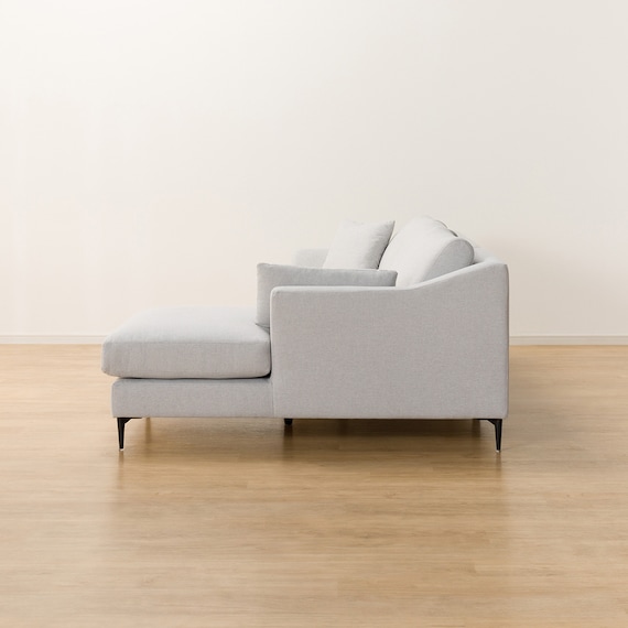 傷・汚れに強い カウチソファ 布張りタイプ (Nポケット BS15 Nシールド 左カウチ LGY) 10枚目画像