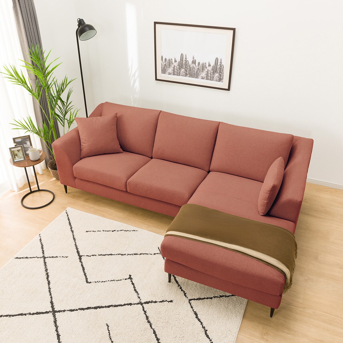 カウチソファ 布張りタイプ (Nポケット BS15 左カウチ Nシールド-RE