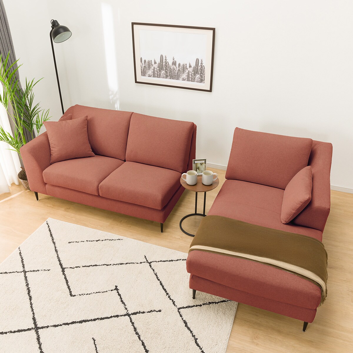 カウチソファ 布張りタイプ (Nポケット BS15 左カウチ Nシールド-RE