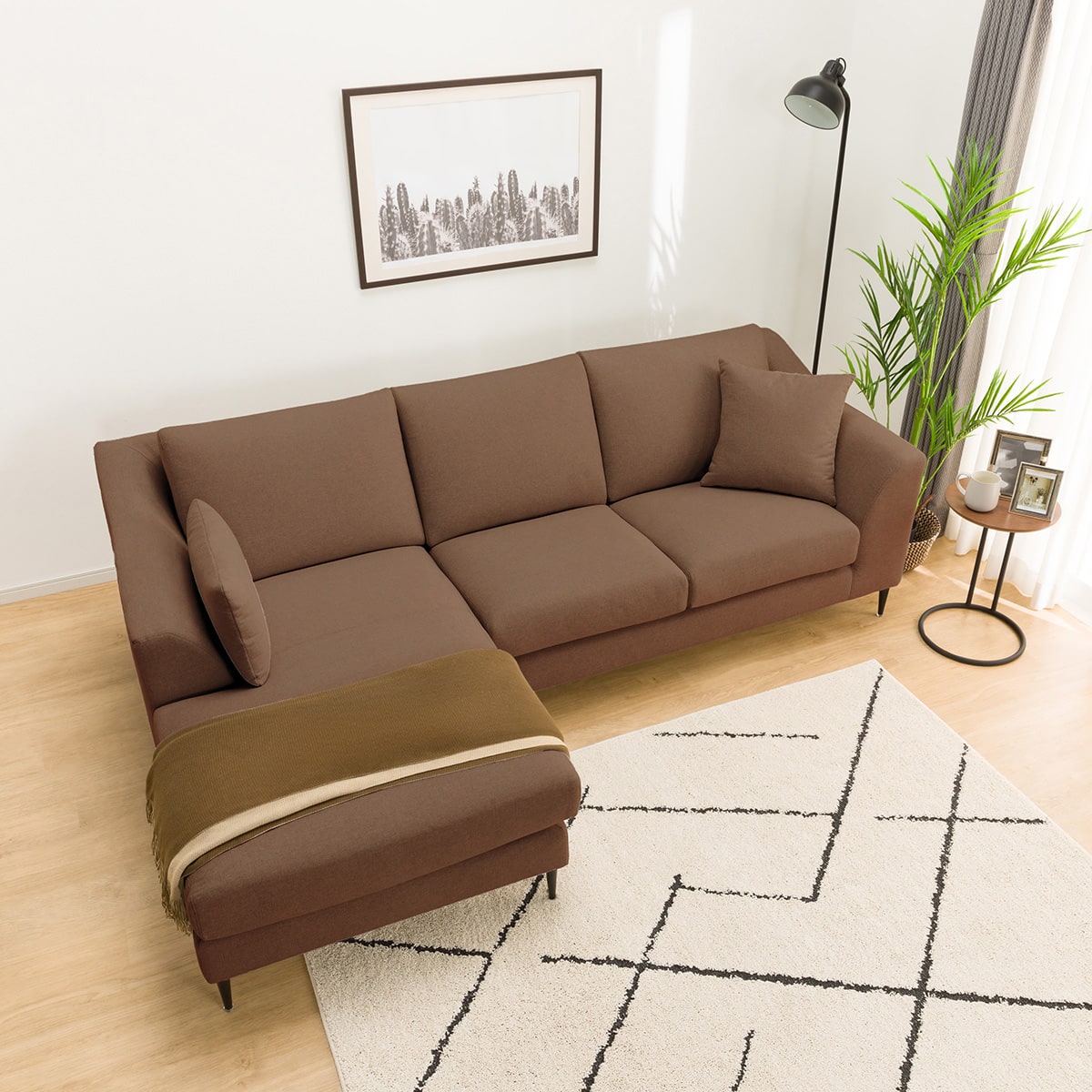 傷・汚れに強い カウチソファ 布張りタイプ (Nポケット BS15 Nシールド