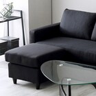 カウチソファ 布張りタイプ (HT 3P BK) 3枚目画像