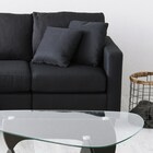 カウチソファ 布張りタイプ (HT 3P BK) 4枚目画像