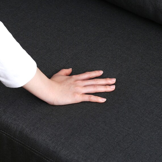 カウチソファ 布張りタイプ (HT 3P BK) 7枚目画像