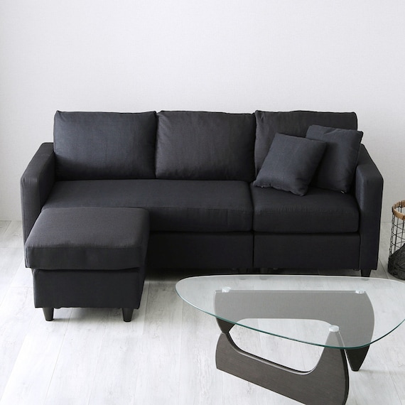 カウチソファ 布張りタイプ (HT 3P BK) 13枚目画像