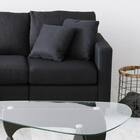 カウチソファ 布張りタイプ (HT 3P BK) 15枚目画像