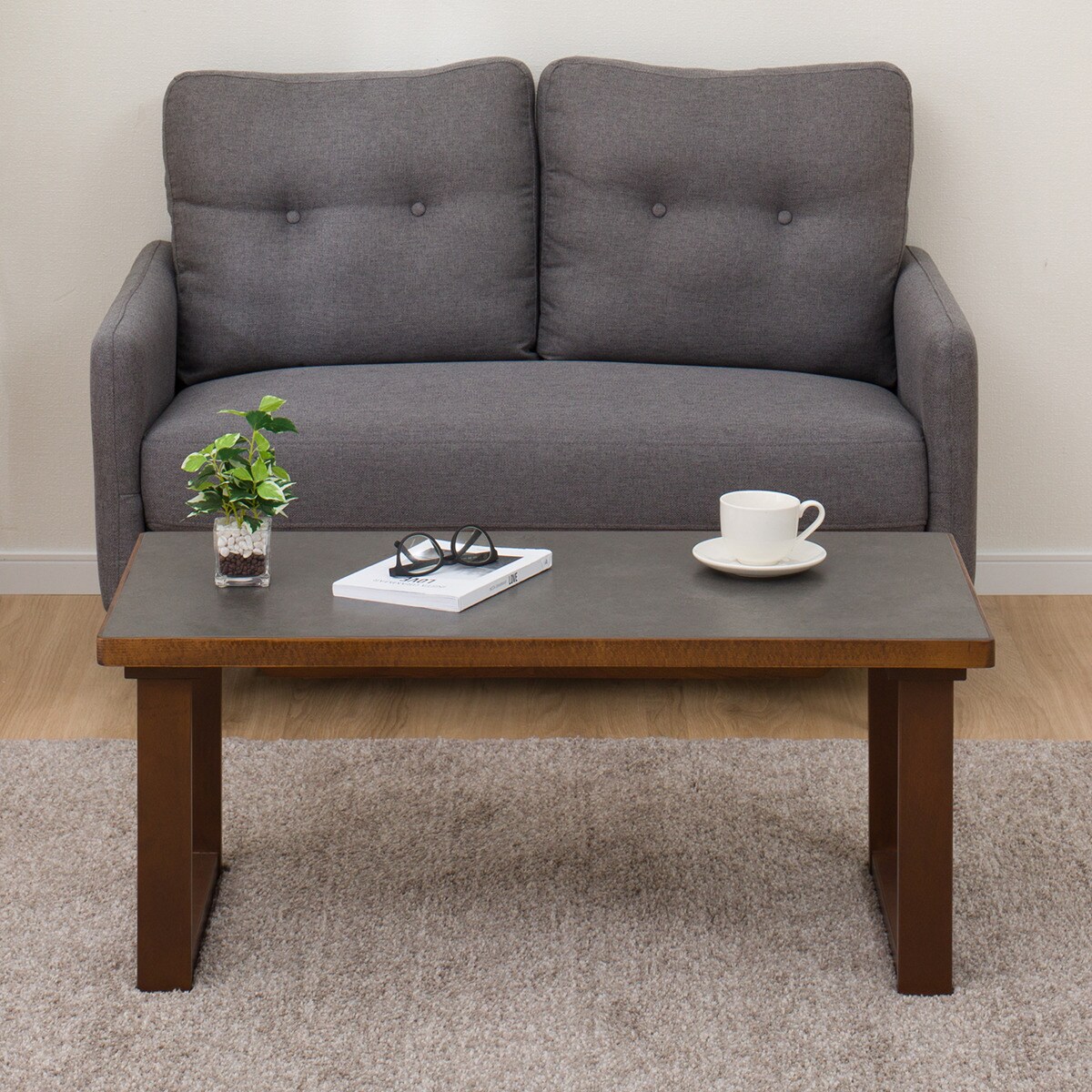 ニトリ　センターテーブル　たのメル便 センターテーブル(NコレクションT-11U 90 MBR/GY) | ニトリ