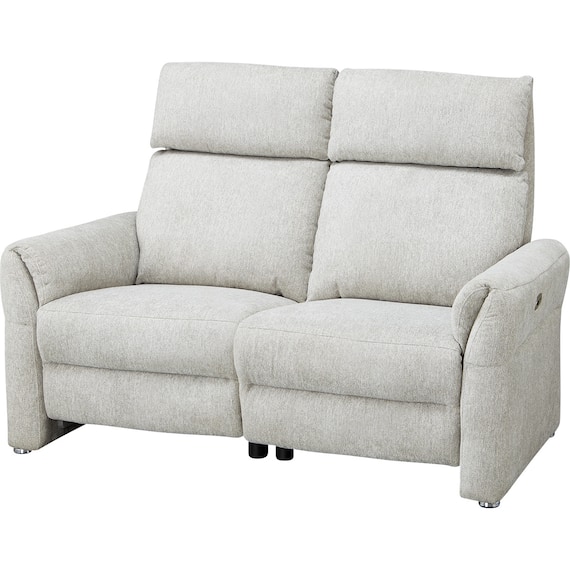 2人掛け電動リクライニングソファ 布張りタイプ (EL03 LGY) 1枚目画像