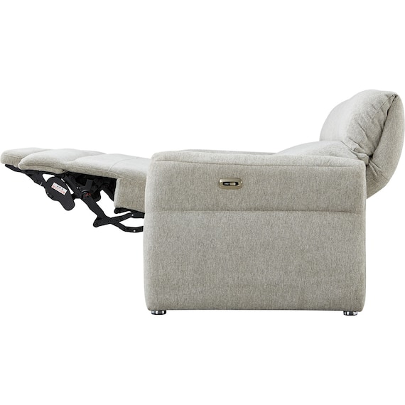 2人掛け電動リクライニングソファ 布張りタイプ (EL03 LGY) 3枚目画像