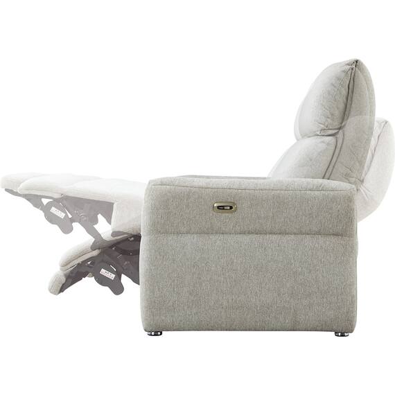 2人掛け電動リクライニングソファ 布張りタイプ (EL03 LGY) 4枚目画像