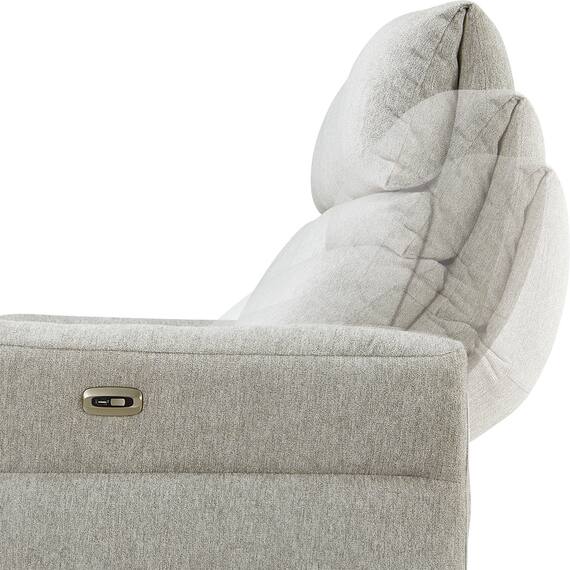 2人掛け電動リクライニングソファ 布張りタイプ (EL03 LGY) 5枚目画像