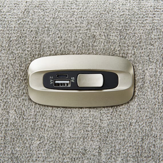 2人掛け電動リクライニングソファ 布張りタイプ (EL03 LGY) 6枚目画像