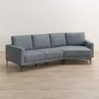 カウチソファセット 布張りタイプ (LE13 左カウチ GY) 1枚目画像