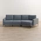 カウチソファセット 布張りタイプ (LE13 左カウチ GY) 2枚目画像