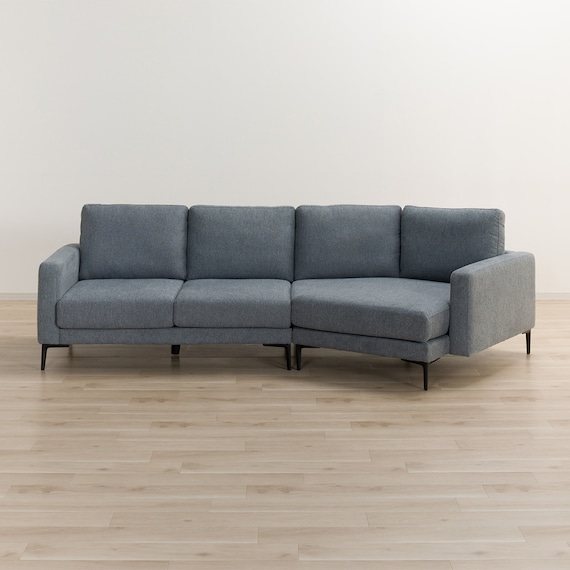 カウチソファセット 布張りタイプ (LE13 左カウチ GY) 2枚目画像