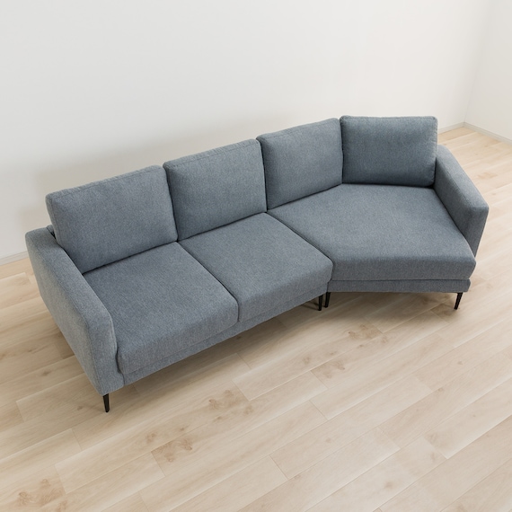 カウチソファセット 布張りタイプ (LE13 左カウチ GY) 3枚目画像