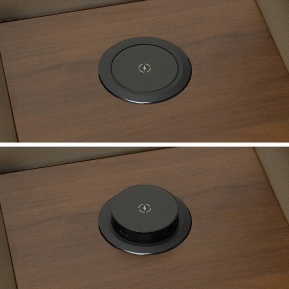 2人掛け電動リクライニングソファ 収納ユニット付き 本革(一部合成皮革)タイプ (Nビリーバ3 BR) 23枚目画像