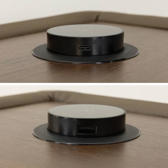 2人掛け電動リクライニングソファ 収納ユニット付き 本革(一部合成皮革)タイプ (Nビリーバ3 BR) 24枚目画像