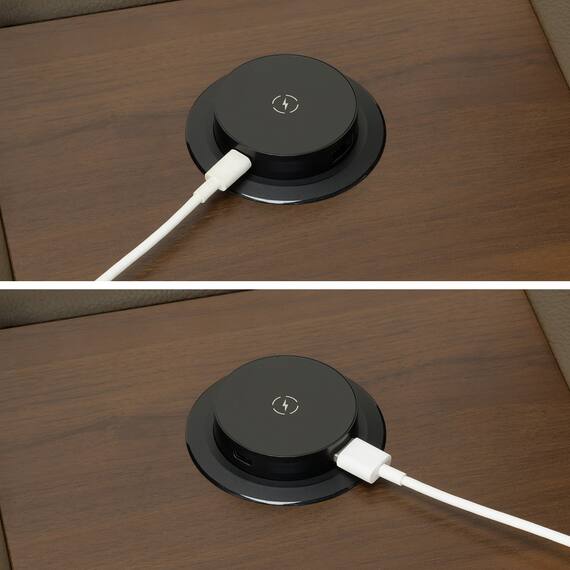 2人掛け電動リクライニングソファ 収納ユニット付き 本革(一部合成皮革)タイプ (Nビリーバ3 BR) 25枚目画像