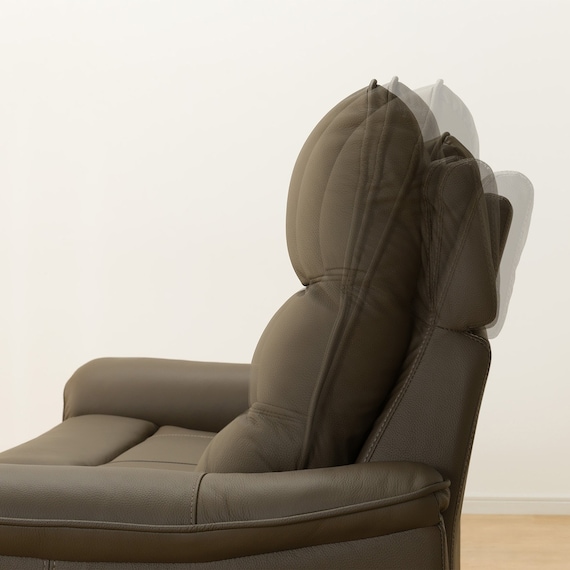 3人掛け電動リクライニングソファ テーブル付き 本革(一部合成皮革)タイプ (Nビリーバ3 ヒーター付き BR) 16枚目画像