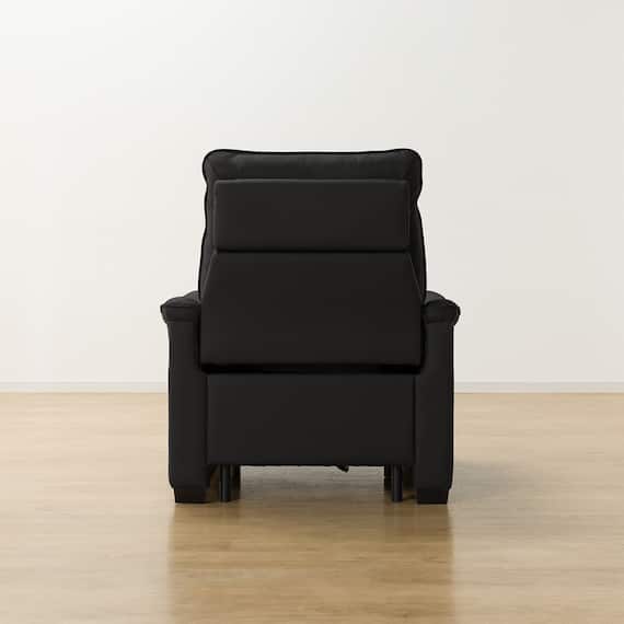 1人掛け電動リクライニングソファ 本革(一部合成皮革)タイプ (Nビリーバ3 BK) 14枚目画像