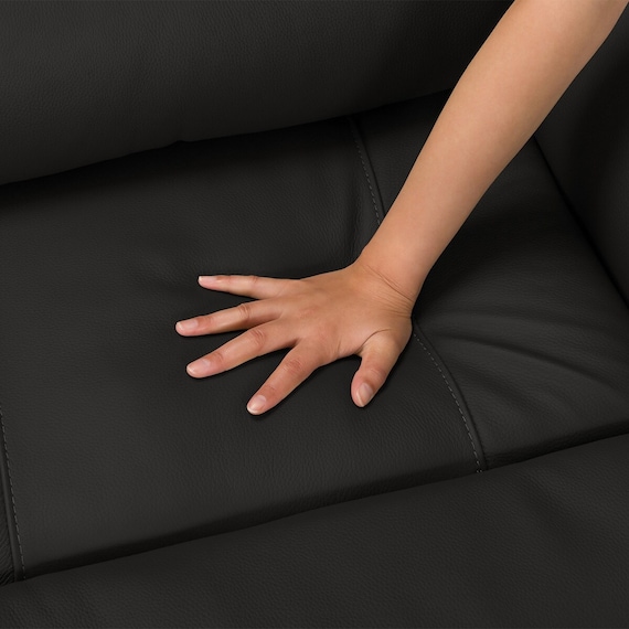 2人掛け電動リクライニングソファ 本革(一部合成皮革)タイプ (Nビリーバ3 ヒーター付き BK) 14枚目画像