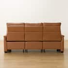 3人掛け全シート電動リクライニングソファ 厚革(一部合成皮革)タイプ (Nビリーバ3 BR) 16枚目画像