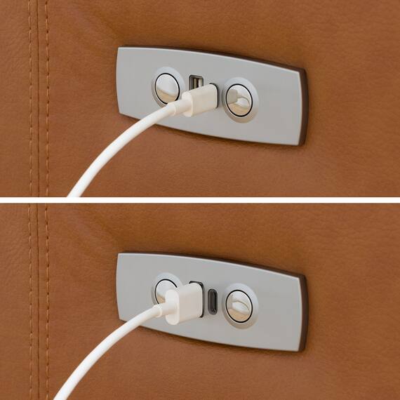 3人掛け全シート電動リクライニングソファ 厚革(一部合成皮革)タイプ (Nビリーバ3 BR) 24枚目画像