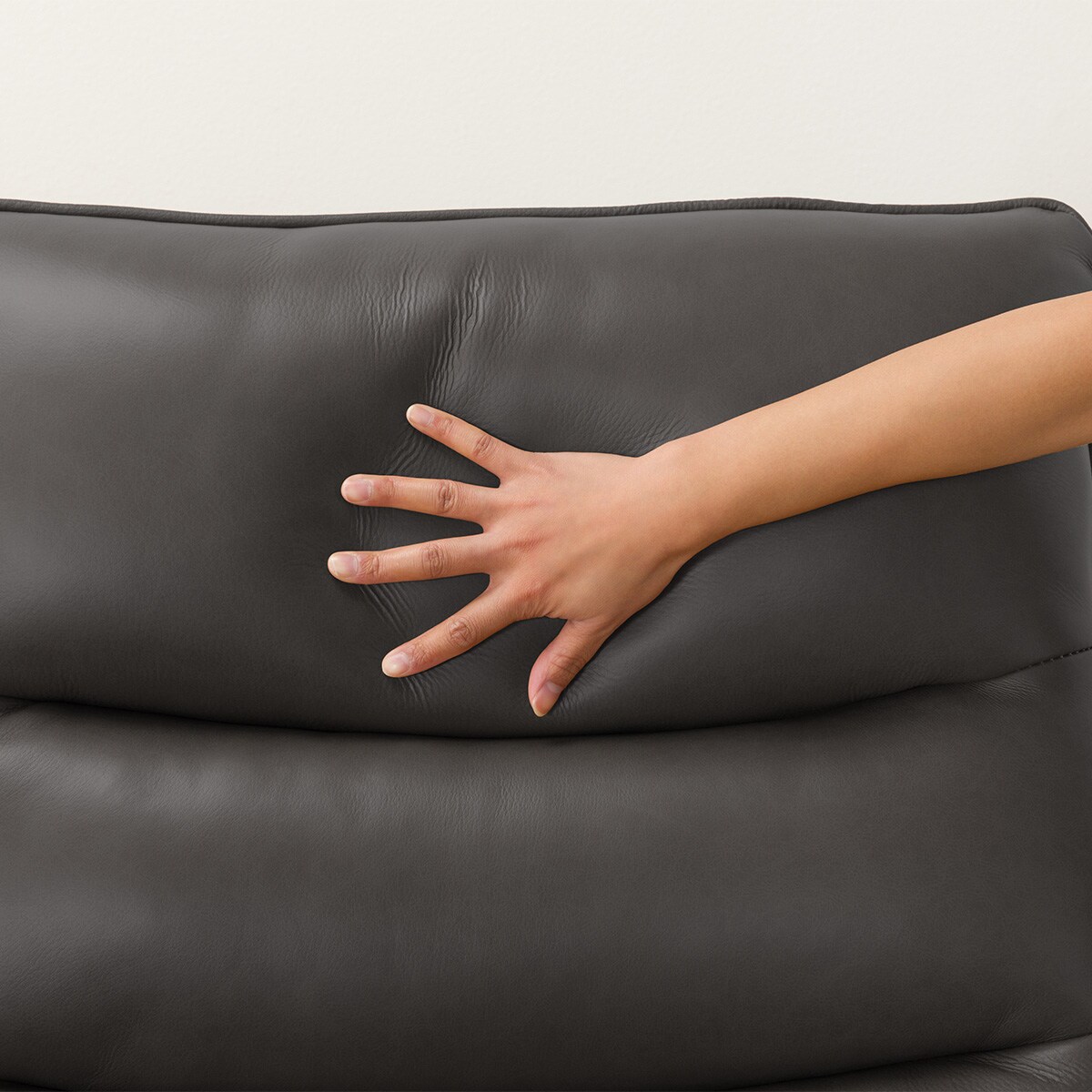 2人掛け電動リクライニングソファ 厚革(一部合成皮革)タイプ (N