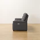 3人掛け全シート電動リクライニングソファ 厚革(一部合成皮革)タイプ (Nビリーバ3 DGY) 18枚目画像