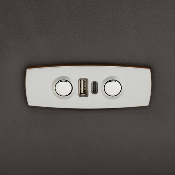 3人掛け全シート電動リクライニングソファ 厚革(一部合成皮革)タイプ (Nビリーバ3 DGY) 24枚目画像