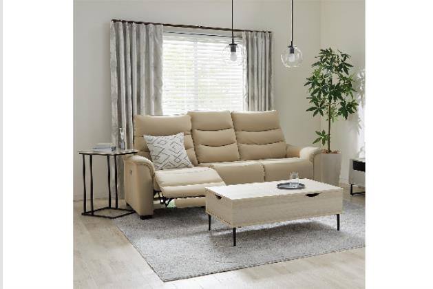 2Pソファ　ビリーバー3 2人掛け電動リクライニングソファ 厚革(一部合成皮革)タイプ (N