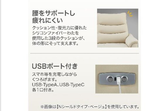 2Pソファ Nビリーバ3 Nシールド BE 3枚目画像