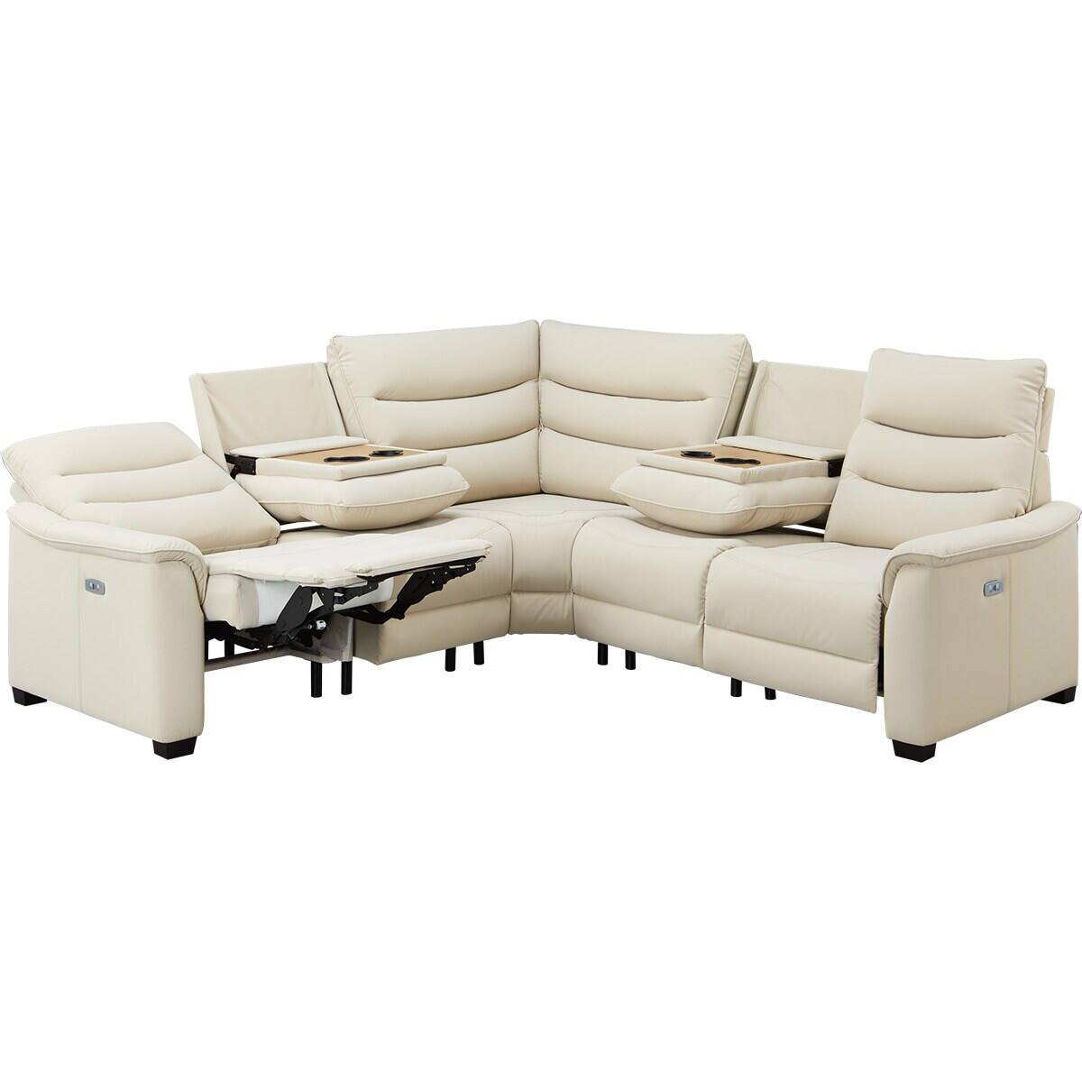 傷・汚れに強い 電動リクライニングコーナーソファ5点セット 合皮