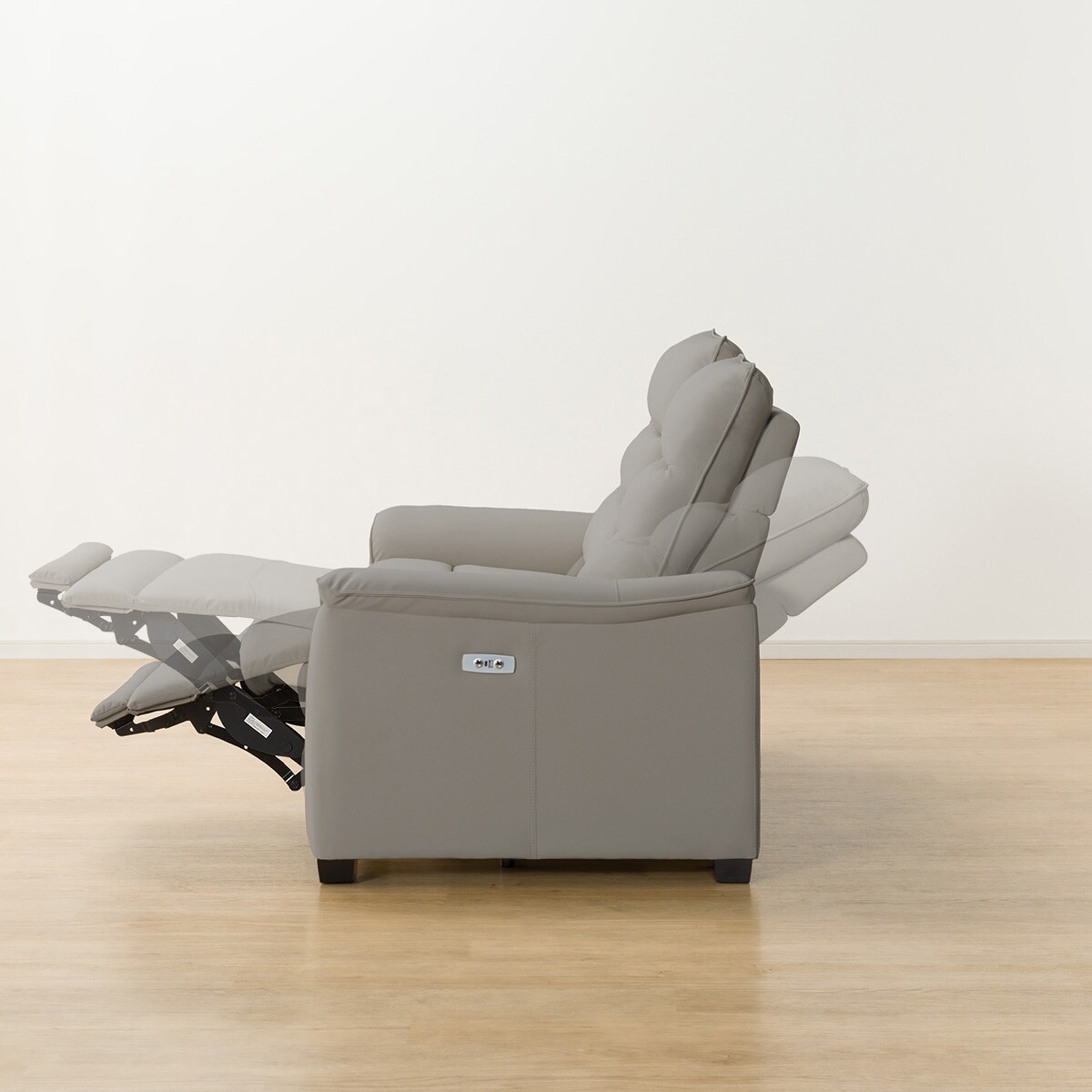 傷・汚れに強い 2人掛け電動リクライニングソファ 合皮タイプ (N