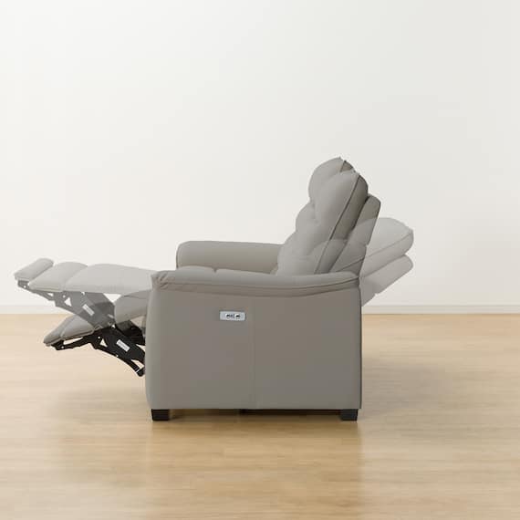 傷・汚れに強い 2人掛け電動リクライニングソファ 合皮タイプ (Nビリーバ3 Nシールド GY) 17枚目画像