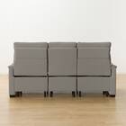 傷・汚れに強い 3人掛け電動リクライニングソファ テーブル付き 合皮タイプ (Nビリーバ3 Nシールド ヒーター付き GY) 14枚目画像