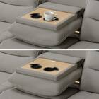 傷・汚れに強い 3人掛け電動リクライニングソファ テーブル付き 合皮タイプ (Nビリーバ3 Nシールド ヒーター付き GY) 16枚目画像