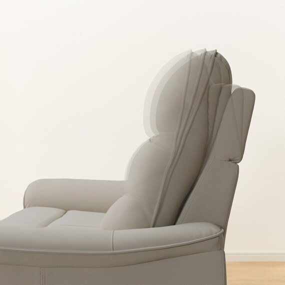 傷・汚れに強い 2人掛け電動リクライニングソファ 合皮タイプ (Nビリーバ3 Nシールド ヒーター付き GY) 13枚目画像