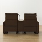 2人掛け電動リクライニングソファ 収納ユニット付き 布張りタイプ(Nビリーバ3 マイクロF BR) 16枚目画像