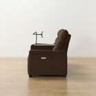 2人掛け電動リクライニングソファ 収納ユニット付き 布張りタイプ(Nビリーバ3 マイクロF BR) 17枚目画像