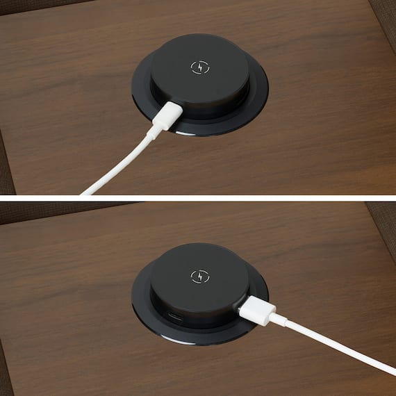 2人掛け電動リクライニングソファ 収納ユニット付き 布張りタイプ(Nビリーバ3 マイクロF BR) 24枚目画像