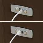 2人掛け電動リクライニングソファ 収納ユニット付き 布張りタイプ(Nビリーバ3 マイクロF BR) 28枚目画像