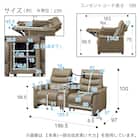 2人掛け電動リクライニングソファ 収納ユニット付き 布張りタイプ(Nビリーバ3 マイクロF BR) 36枚目画像