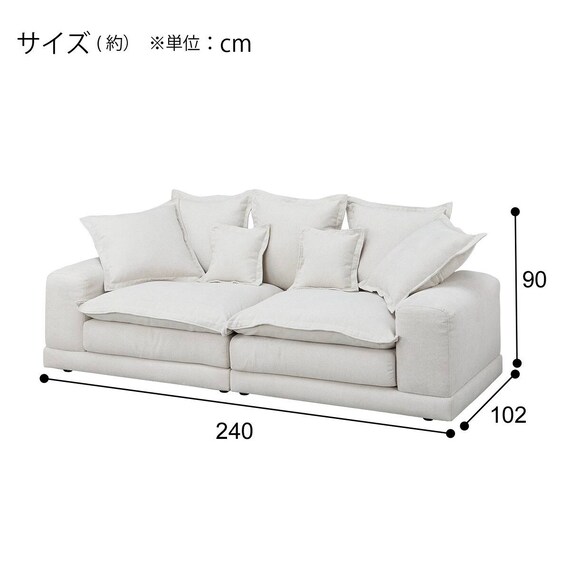 3人掛けソファ 布張りタイプ (SD10 IV) 14枚目画像