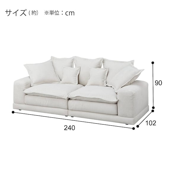 3人掛けソファ 布張りタイプ (SD10 IV) 14枚目画像