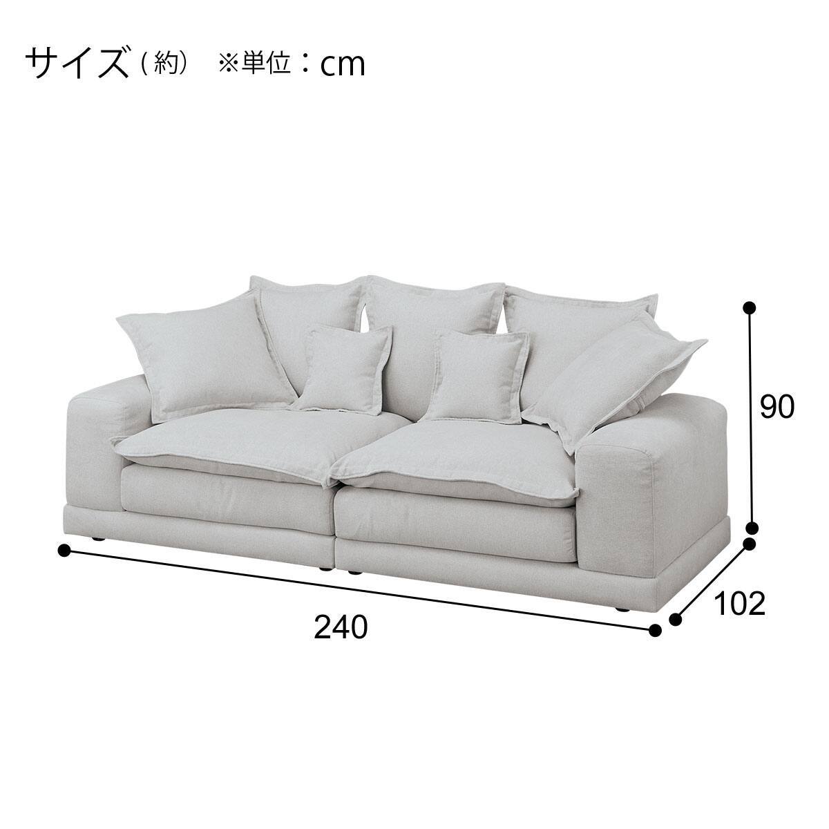 NITORI 3人掛けソファ 布張りタイプ 3人掛けソファ 布張りタイプ (SD10 LGY) | ニトリネット【公式】 家具