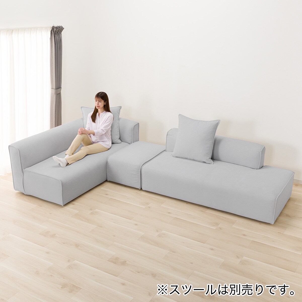 布張りコーナーソファカウチセット(SF01 LGY) | ニトリネット